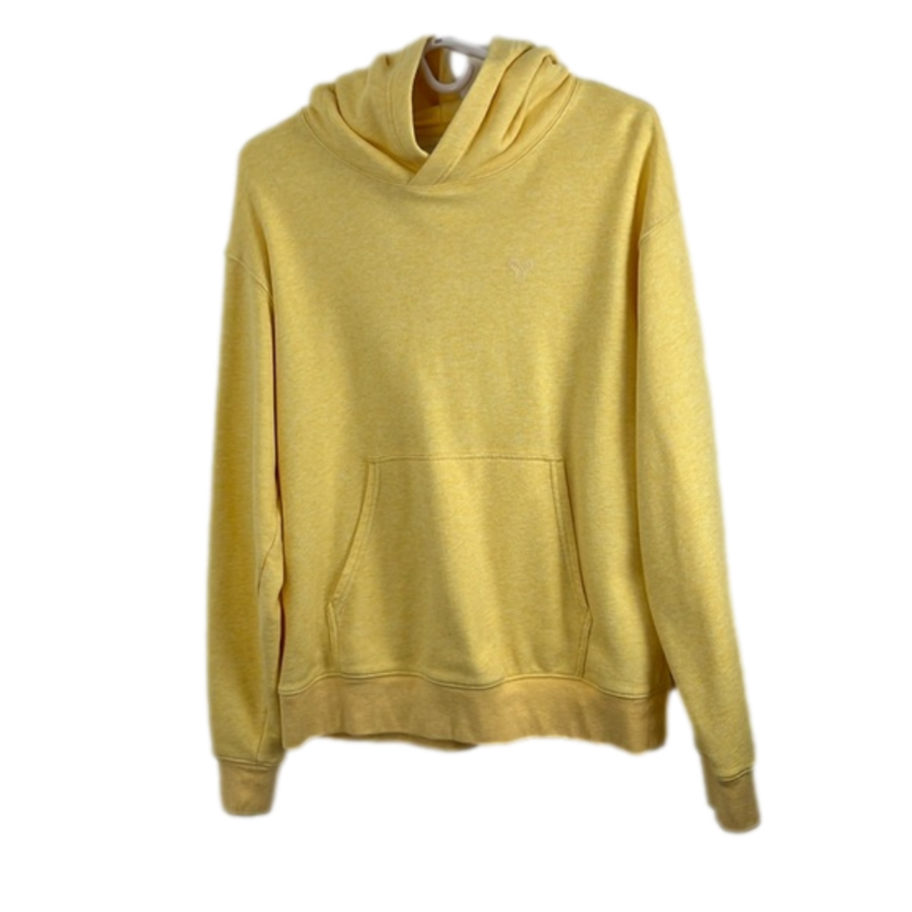 Aritzia TNA Banana-Yellow Cotton-Blend Hoodie